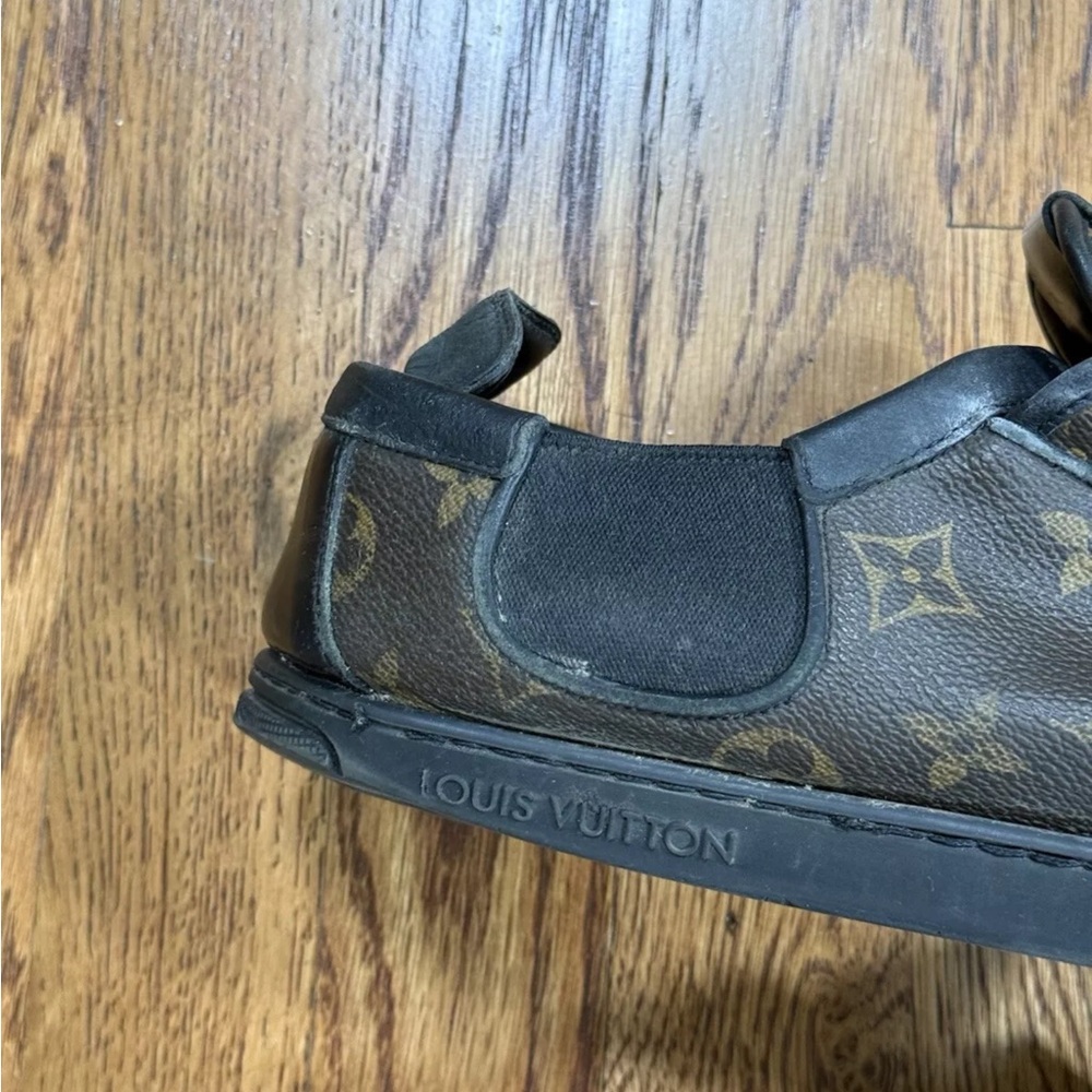 Louis Vuitton Calfskin Monogram Slalom Sneakers Brown Leather Men’s Size 9.5 - Picture 2 of 16